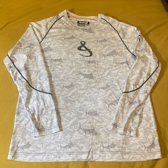 HOOK&TACKLE, long sleeve, sun protection UPF 50, large, new condition, marlin - Picture 1 of 16